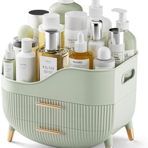 Makeup Organizer with Drawers,Skincare Organizer for Vanity,Storage Box with Handle,Large Cosmetic Display case for Dresser, Bathroom Countertop