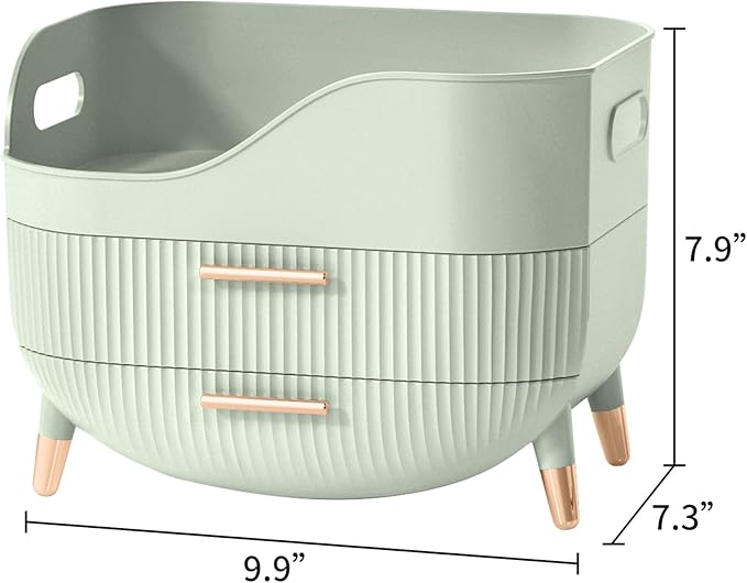 Makeup Organizer with Drawers,Skincare Organizer for Vanity,Storage Box with Handle,Large Cosmetic Display case for Dresser, Bathroom Countertop - Image 3